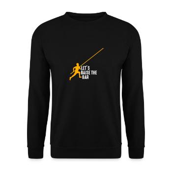 Let's lift the pole pole vault - Unisex Sweatshirt - black - Front - Alina (178cm) & Michal (187cm)