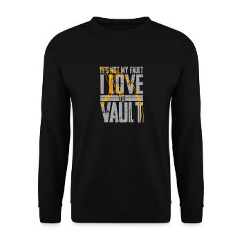 It's Not My Fault I Love To Vault Pole Vaulting - Unisex Sweatshirt - black - Front - Alina (178cm) & Michal (187cm)