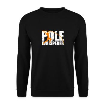 Pole Whisperer Funny Pole Vault - Unisex Sweatshirt - black - Front - Alina (178cm) & Michal (187cm)