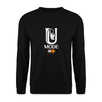 U Mode On Funny Pole Vault - Unisex Sweatshirt - black - Front - Alina (178cm) & Michal (187cm)