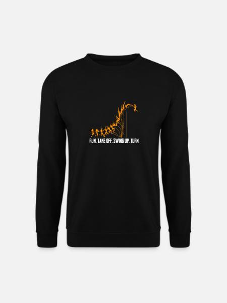 Run Take Off Swing Up Turn Saut à la perche - Sweat-shirt Unisexe - noir