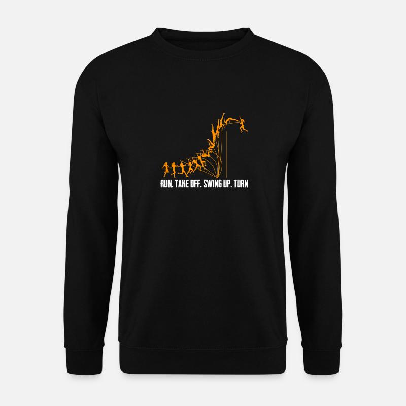Run Take Off Swing Up Turn Saut à la perche - Sweat-shirt Unisexe - noir