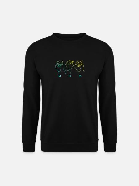 Amerikanische Gebärdensprache Mama - Unisex Pullover - Schwarz