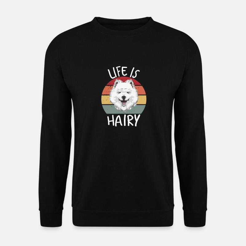 Hunde Design haarig - Unisex Pullover - Schwarz