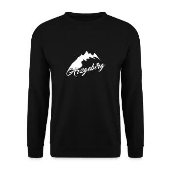 Arzgebirg Schwamme Wandern - Unisex Pullover - Schwarz - Vorne - Alina (178cm) & Michal (187cm)
