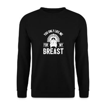 Funny Thanksgiving turkey You just like me - Unisex Sweatshirt - black - Front - Alina (178cm) & Michal (187cm)