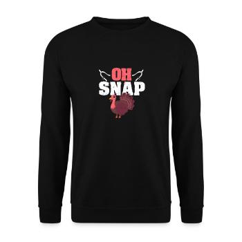 Wishbone Drôle Dîner de Thanksgiving Turquie Reconnaissant - Sweat-shirt Unisexe - noir - Devant - Alina (178cm) & Michal (187cm)