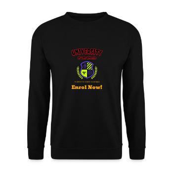 Universität der Untoten, jetzt einschreiben - Unisex Pullover - Schwarz - Vorne - Alina (178cm) & Michal (187cm)