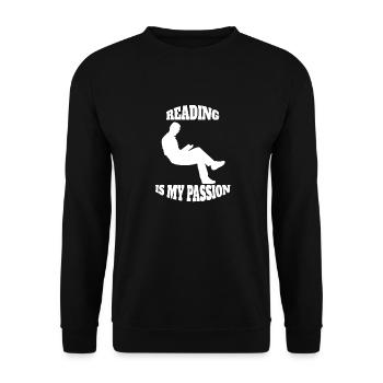 Lire des livres Livre cadeau Lecteur Amateurs de livres - Sweat-shirt Unisexe - noir - Devant - Alina (178cm) & Michal (187cm)