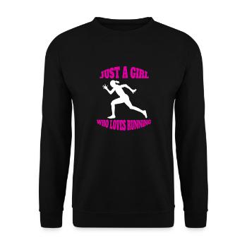 Jogger run fit jogging run cardio training - Unisex Sweatshirt - black - Front - Alina (178cm) & Michal (187cm)