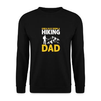Un peu occupé à être un DAD de randonnée Génial Vintage - Sweat-shirt Unisexe - noir - Devant - Alina (178cm) & Michal (187cm)