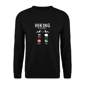 Awesome HIKING appelle cool shirt pour les randonneurs - Sweat-shirt Unisexe - noir - Devant - Alina (178cm) & Michal (187cm)