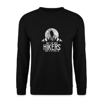 Seuls les meilleurs randonneurs atteignent le niveau 50 cool - Sweat-shirt Unisexe - noir - Devant - Alina (178cm) & Michal (187cm)
