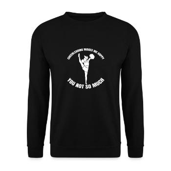 Cheerleader Cadeau Cheerleading Cheerleader - Sweat-shirt Unisexe - noir - Devant - Alina (178cm) & Michal (187cm)