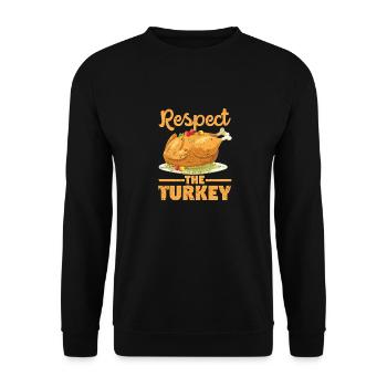 Lustige gekochte Truthähne Thanksgiving Day - Unisex Pullover - Schwarz - Vorne - Alina (178cm) & Michal (187cm)