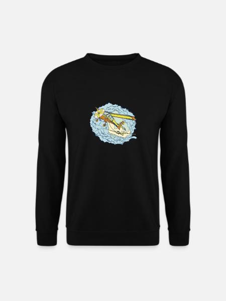Hobby-Piloten-Motiv für Piloten & Fluglotsen - Unisex Pullover - Schwarz