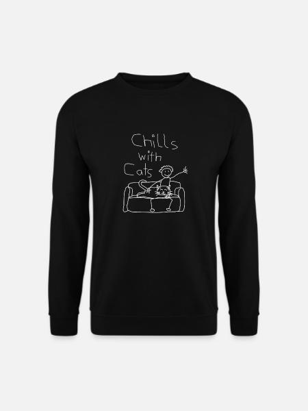 Chats Chat Chat Chat Chat Chat Amoureux - Sweat-shirt Unisexe - noir