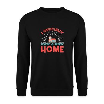 Ich Besitze Offiziell Ein Neues Zuhause Eigentümer - Unisex Pullover - Schwarz - Vorne - Alina (178cm) & Michal (187cm)