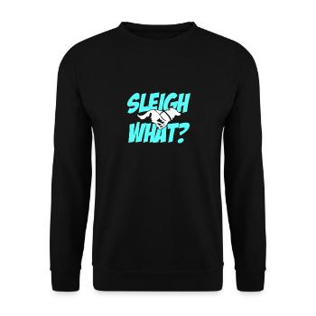 Alaska Sled Dogs Sleigh What? - Unisex Sweatshirt - black - Front - Alina (178cm) & Michal (187cm)
