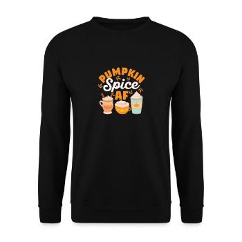 Fun Coffee Lovers Fall Thanksgiving Day - Unisex Sweatshirt - black - Front - Alina (178cm) & Michal (187cm)