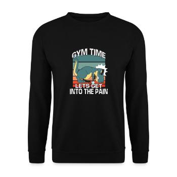 Gym Haltérophilie Sport Musculation Gym - Sweat-shirt Unisexe - noir - Devant - Alina (178cm) & Michal (187cm)