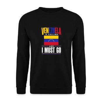 Venezuela Venezuelan Venezuela Flag Venezuela Is - Unisex Sweatshirt - black - Front - Alina (178cm) & Michal (187cm)