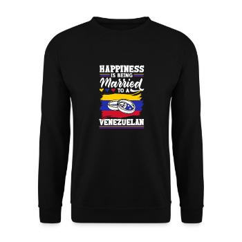 Venezuela Venezuelan Venezuela Flag Quota - Unisex Sweatshirt - black - Front - Alina (178cm) & Michal (187cm)