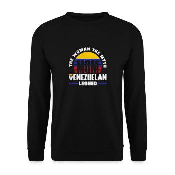 Venezuela Venezuela Venezuela Drapeau Duvet Du Congo Quota Mère - Sweat-shirt Unisexe - noir - Devant - Alina (178cm) & Michal (187cm)