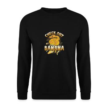 Banana Ball Python Herpétologiste Consultez mon - Sweat-shirt Unisexe - noir - Devant - Alina (178cm) & Michal (187cm)