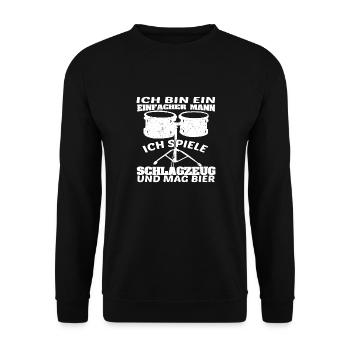 Lustiger Wandern Spruch Wanderer Natur - Unisex Pullover - Schwarz - Vorne - Alina (178cm) & Michal (187cm)
