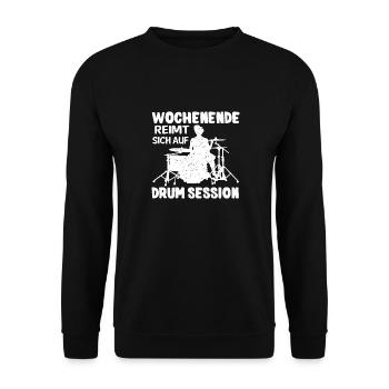 Lustiger Wandern Spruch Wanderer Natur - Unisex Pullover - Schwarz - Vorne - Alina (178cm) & Michal (187cm)