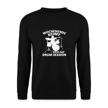 Lustiger Wandern Spruch Wanderer Natur - Unisex Pullover - Schwarz - Vorne - Alina (178cm) & Michal (187cm)