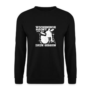 Lustiger Wandern Spruch Wanderer Natur - Unisex Pullover - Schwarz - Vorne - Alina (178cm) & Michal (187cm)