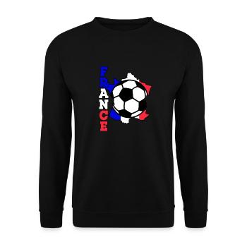 Flagge Frankreich Fußballer Fans Fußball Fußball - Unisex Pullover - Schwarz - Vorne - Alina (178cm) & Michal (187cm)