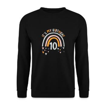 10 ans Rainbow Rainbow 10e anniversaire - Sweat-shirt Unisexe - noir - Devant - Alina (178cm) & Michal (187cm)