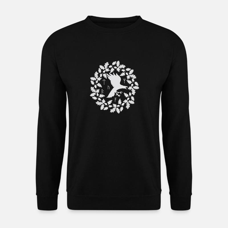 Wikinger Zeichen Rabe Kelten nordische Symbole - Unisex Pullover - Schwarz