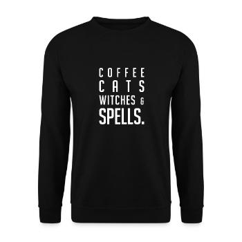 Halloween Witch Witchcraft Magic Magic Magic Magice Costume - Unisex Sweatshirt - black - Front - Alina (178cm) & Michal (187cm)