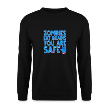 Halloween Zombie Mort-vivant Cadavre Créature Mort Costume - Sweat-shirt Unisexe - noir - Devant - Alina (178cm) & Michal (187cm)