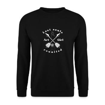 Lost souls reunited, art and girls - Sweat-shirt Unisexe - noir - Devant - Alina (178cm) & Michal (187cm)