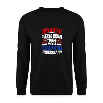 Porto Rico Boricua c’est une chose portoricaine drôle - Sweat-shirt Unisexe - noir - Devant - Alina (178cm) & Michal (187cm)