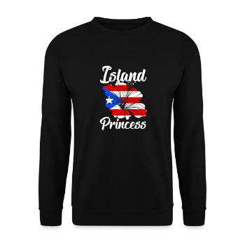 Île Princesse Porto Rico Boricua Portoricain - Sweat-shirt Unisexe - noir - Devant - Alina (178cm) & Michal (187cm)