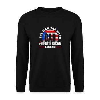 Puerto Rico Puerto Rican Boricua Puerto Rico Flag - Unisex Sweatshirt - black - Front - Alina (178cm) & Michal (187cm)