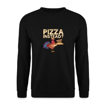 Italia Autumn Thanksgiving Turkey Autumn Holidays - Unisex Sweatshirt - black - Front - Alina (178cm) & Michal (187cm)