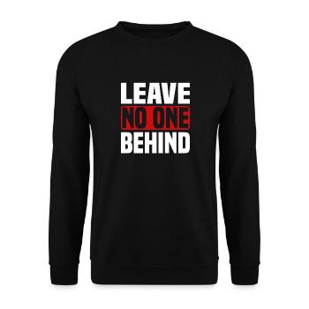 Aucun être humain n’est illégal Droits de l’homme ne laissent pas - Sweat-shirt Unisexe - noir - Devant - Alina (178cm) & Michal (187cm)