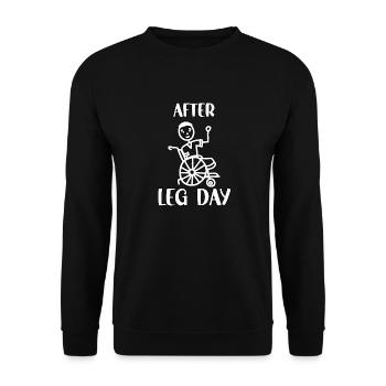Powerlifter Sport Athlete Fitness Cool Workout - Unisex Pullover - Schwarz - Vorne - Alina (178cm) & Michal (187cm)