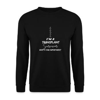 Transplant Survivor Organ Donor Recipient - Unisex Sweatshirt - black - Front - Alina (178cm) & Michal (187cm)