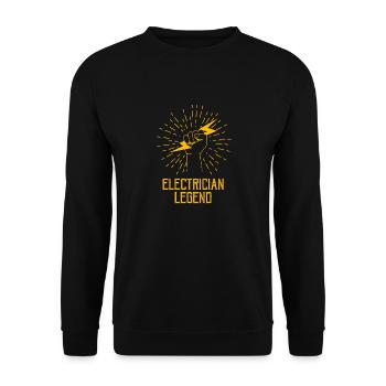 Electrician Legend Craftsman Circuits de tension - Sweat-shirt Unisexe - noir - Devant - Alina (178cm) & Michal (187cm)