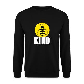 BEE Kind Cool Awesome Bee Lover T-Shirt Present - Unisex Pullover - Schwarz - Vorne - Alina (178cm) & Michal (187cm)
