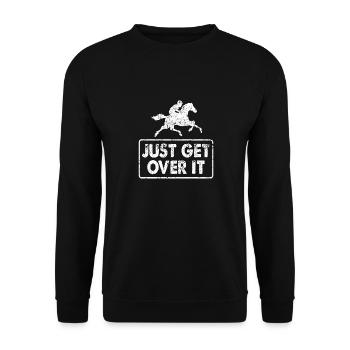 Vintage Just Get Over It Awesome Vaulting Present - Unisex Sweatshirt - black - Front - Alina (178cm) & Michal (187cm)