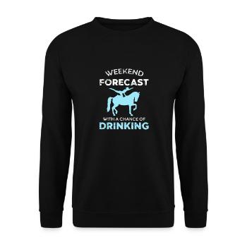 Vaulting With Chance Of Drinking Funny Forecast - Unisex Sweatshirt - black - Front - Alina (178cm) & Michal (187cm)